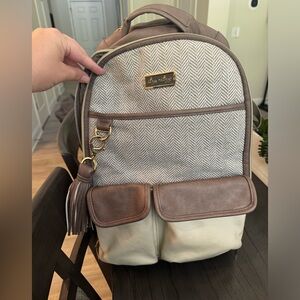 Itzy Ritzy Boss Diaper Bag - Vanilla Latte